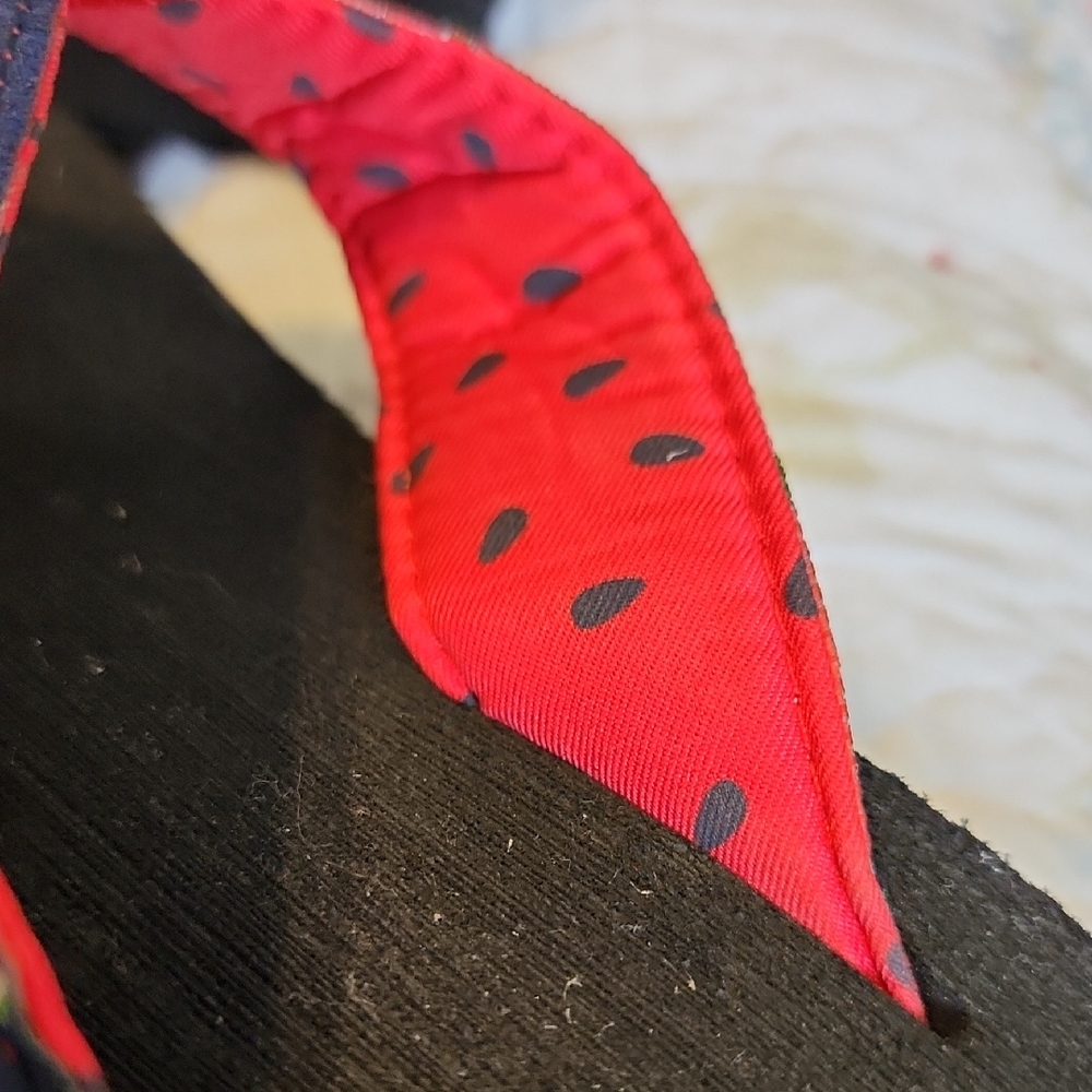 TIDEWATER Watermelon Print Sandals with Red Straps - Picture 9 of 9